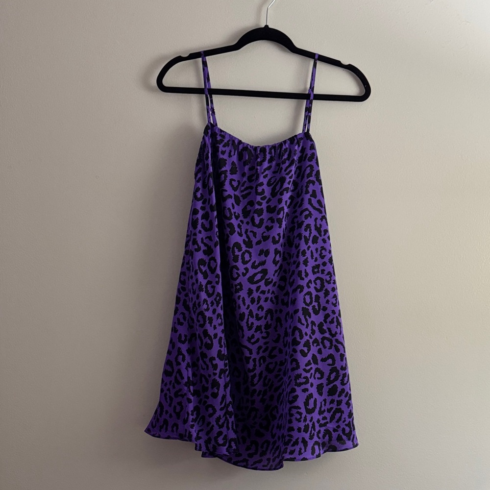 Purple Leopard Print Dress